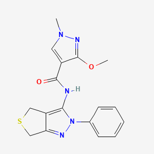 3-methoxy-1-methyl-N-(2-phenyl-4,6-dihydro-2H-thieno[3,4-c]pyrazol-3-yl)-1H-pyrazole-4-carboxamide