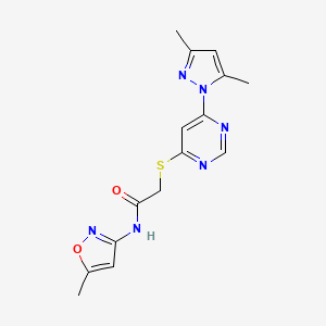 2-((6-(3,5-dimethyl-1H-pyrazol-1-yl)pyrimidin-4-yl)thio)-N-(5-methylisoxazol-3-yl)acetamide