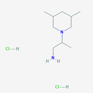 2-(3,5-Dimethylpiperidin-1-yl)propan-1-amine;dihydrochloride