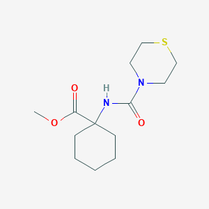molecular formula C13H22N2O3S B2911554 Methyl 1-(thiomorpholine-4-carboxamido)cyclohexane-1-carboxylate CAS No. 1429903-59-2