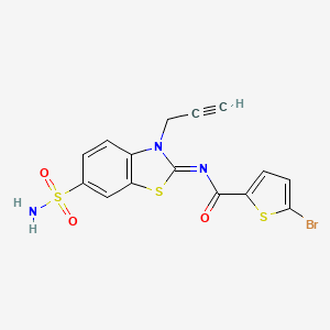 (Z)-5-bromo-N-(3-(prop-2-yn-1-yl)-6-sulfamoylbenzo[d]thiazol-2(3H)-ylidene)thiophene-2-carboxamide