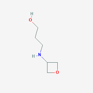 molecular formula C6H13NO2 B2911563 3-[(Oxetan-3-yl)amino]propan-1-ol CAS No. 1342861-44-2