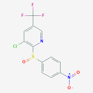molecular formula C12H6ClF3N2O3S B2911565 3-Chloro-2-(4-nitrobenzenesulfinyl)-5-(trifluoromethyl)pyridine CAS No. 1281872-43-2