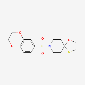 8-((2,3-Dihydrobenzo[b][1,4]dioxin-6-yl)sulfonyl)-1-oxa-4-thia-8-azaspiro[4.5]decane