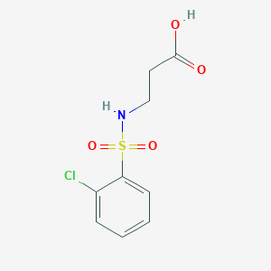 molecular formula C9H10ClNO4S B2911571 3-(2-Chlorobenzenesulfonamido)propanoic acid CAS No. 746655-82-3