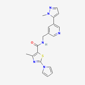 4-methyl-N-((5-(1-methyl-1H-pyrazol-5-yl)pyridin-3-yl)methyl)-2-(1H-pyrrol-1-yl)thiazole-5-carboxamide