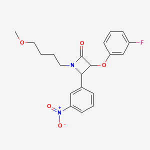 B2911574 3-(3-Fluorophenoxy)-1-(4-methoxybutyl)-4-(3-nitrophenyl)azetidin-2-one CAS No. 1240945-74-7