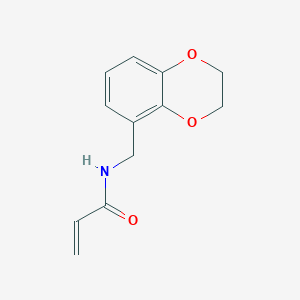 molecular formula C12H13NO3 B2911579 N-(2,3-Dihydro-1,4-benzodioxin-5-ylmethyl)prop-2-enamide CAS No. 2361656-48-4