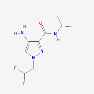 molecular formula C9H14F2N4O B2911588 4-Amino-1-(2,2-difluoroethyl)-N-isopropyl-1H-pyrazole-3-carboxamide CAS No. 2101198-98-3