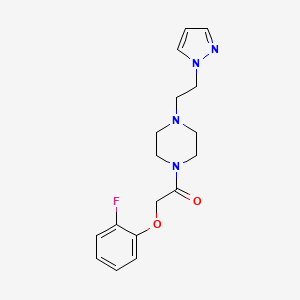 1-(4-(2-(1H-pyrazol-1-yl)ethyl)piperazin-1-yl)-2-(2-fluorophenoxy)ethanone