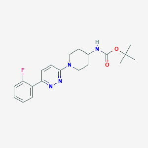 molecular formula C20H25FN4O2 B2911603 Tert-butyl {1-[6-(2-fluorophenyl)pyridazin-3-yl]piperidin-4-yl}carbamate CAS No. 1993059-21-4