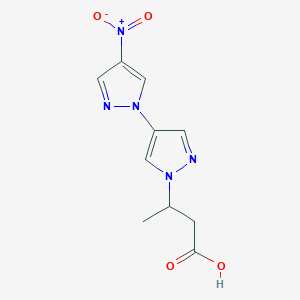 3-[4-(4-Nitropyrazol-1-yl)pyrazol-1-yl]butanoic acid
