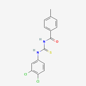 molecular formula C15H12Cl2N2OS B2911610 1-(3,4-Dichlorophenyl)-3-(4-methylbenzoyl)thiourea CAS No. 425664-58-0