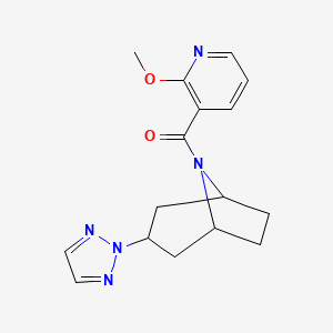 ((1R,5S)-3-(2H-1,2,3-triazol-2-yl)-8-azabicyclo[3.2.1]octan-8-yl)(2-methoxypyridin-3-yl)methanone