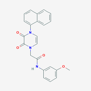 molecular formula C23H19N3O4 B2911620 N-(3-methoxyphenyl)-2-[4-(naphthalen-1-yl)-2,3-dioxo-1,2,3,4-tetrahydropyrazin-1-yl]acetamide CAS No. 898428-74-5