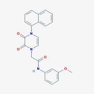 N-(3-methoxyphenyl)-2-(4-naphthalen-1-yl-2,3-dioxopyrazin-1-yl)acetamide