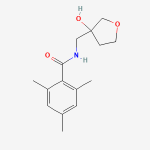 molecular formula C15H21NO3 B2911623 N-[(3-hydroxyoxolan-3-yl)methyl]-2,4,6-trimethylbenzamide CAS No. 1917727-36-6