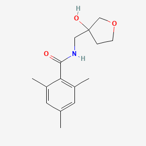 molecular formula C15H21NO3 B2911623 N-((3-hydroxytetrahydrofuran-3-yl)methyl)-2,4,6-trimethylbenzamide CAS No. 1917727-36-6
