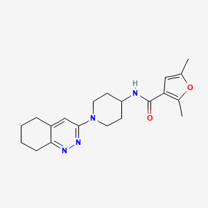 molecular formula C20H26N4O2 B2911626 2,5-dimethyl-N-(1-(5,6,7,8-tetrahydrocinnolin-3-yl)piperidin-4-yl)furan-3-carboxamide CAS No. 2034503-02-9