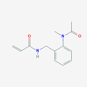 molecular formula C13H16N2O2 B2911627 N-[[2-[Acetyl(methyl)amino]phenyl]methyl]prop-2-enamide CAS No. 2411237-53-9