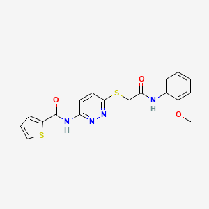 N-(6-((2-((2-methoxyphenyl)amino)-2-oxoethyl)thio)pyridazin-3-yl)thiophene-2-carboxamide