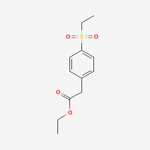 molecular formula C12H16O4S B2911641 Ethyl 2-(4-(ethylsulfonyl)phenyl)acetate CAS No. 745052-89-5