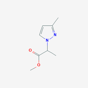 molecular formula C8H12N2O2 B2911670 methyl 2-(3-methyl-1H-pyrazol-1-yl)propanoate CAS No. 1005586-22-0