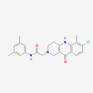 molecular formula C23H24ClN3O2 B2911679 2-(7-chloro-6-methyl-10-oxo-3,4-dihydrobenzo[b][1,6]naphthyridin-2(1H,5H,10H)-yl)-N-(3,5-dimethylphenyl)acetamide CAS No. 1251565-58-8