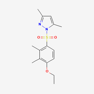 molecular formula C15H20N2O3S B2911685 1-(4-Ethoxy-2,3-dimethylphenyl)sulfonyl-3,5-dimethylpyrazole CAS No. 944782-13-2