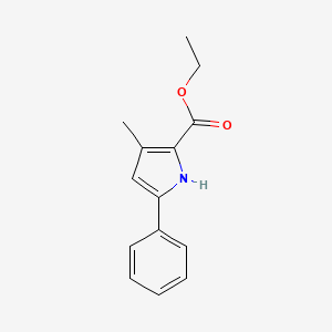 molecular formula C14H15NO2 B2911686 Ethyl 3-methyl-5-phenyl-1H-pyrrole-2-carboxylate CAS No. 81979-58-0