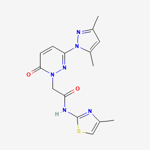2-(3-(3,5-dimethyl-1H-pyrazol-1-yl)-6-oxopyridazin-1(6H)-yl)-N-(4-methylthiazol-2-yl)acetamide