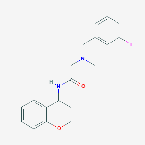 molecular formula C19H21IN2O2 B2911690 N-(3,4-Dihydro-2H-chromen-4-yl)-2-[(3-iodophenyl)methyl-methylamino]acetamide CAS No. 2138524-95-3