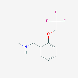 molecular formula C10H12F3NO B2911691 Methyl({[2-(2,2,2-trifluoroethoxy)phenyl]methyl})amine CAS No. 1095194-38-9