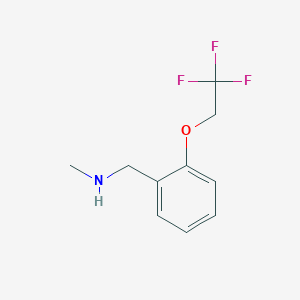 molecular formula C10H12F3NO B2911691 N-methyl-1-[2-(2,2,2-trifluoroethoxy)phenyl]methanamine CAS No. 1095194-38-9