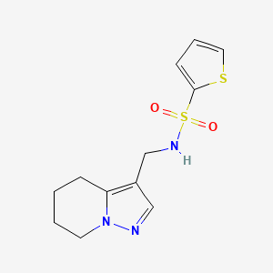 molecular formula C12H15N3O2S2 B2911753 N-({4H,5H,6H,7H-pyrazolo[1,5-a]pyridin-3-yl}methyl)thiophene-2-sulfonamide CAS No. 2034547-28-7