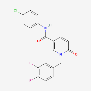 molecular formula C19H13ClF2N2O2 B2911761 N-(4-chlorophenyl)-1-(3,4-difluorobenzyl)-6-oxo-1,6-dihydro-3-pyridinecarboxamide CAS No. 242797-43-9