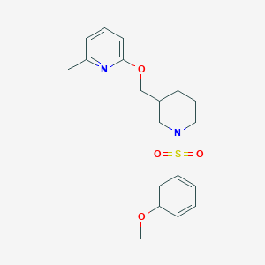 B2911772 2-[[1-(3-Methoxyphenyl)sulfonylpiperidin-3-yl]methoxy]-6-methylpyridine CAS No. 2379978-31-9