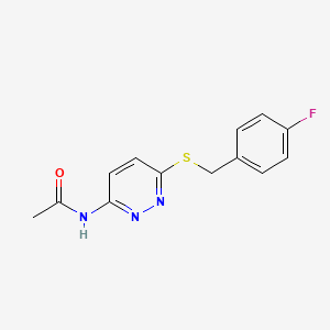 N-(6-((4-fluorobenzyl)thio)pyridazin-3-yl)acetamide