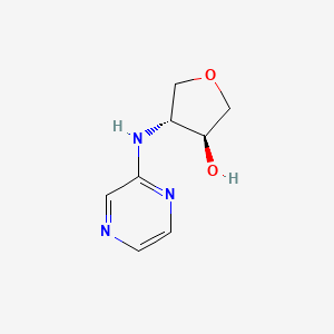(3S,4R)-4-(Pyrazin-2-ylamino)oxolan-3-ol