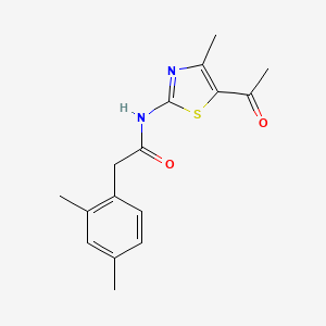 molecular formula C16H18N2O2S B2911806 N-(5-acetyl-4-methyl-1,3-thiazol-2-yl)-2-(2,4-dimethylphenyl)acetamide CAS No. 941946-29-8
