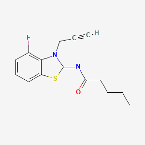 molecular formula C15H15FN2OS B2911809 (Z)-N-(4-fluoro-3-(prop-2-yn-1-yl)benzo[d]thiazol-2(3H)-ylidene)pentanamide CAS No. 865248-96-0