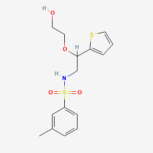 N-(2-(2-hydroxyethoxy)-2-(thiophen-2-yl)ethyl)-3-methylbenzenesulfonamide