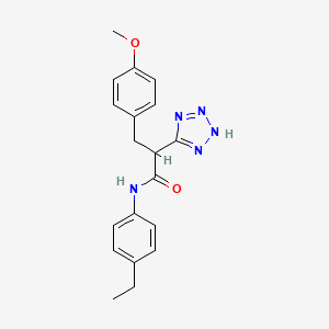 molecular formula C19H21N5O2 B2911815 N-(4-ethylphenyl)-3-(4-methoxyphenyl)-2-(2H-1,2,3,4-tetrazol-5-yl)propanamide CAS No. 483993-10-8
