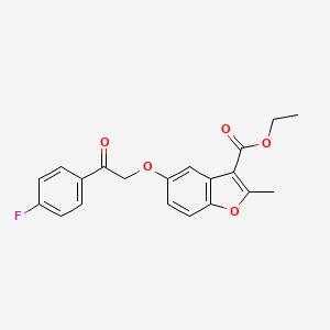 molecular formula C20H17FO5 B2911818 Ethyl 5-[2-(4-fluorophenyl)-2-oxoethoxy]-2-methyl-1-benzofuran-3-carboxylate CAS No. 308297-39-4