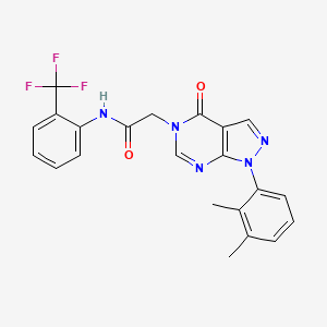 molecular formula C22H18F3N5O2 B2911849 2-(1-(2,3-dimethylphenyl)-4-oxo-1H-pyrazolo[3,4-d]pyrimidin-5(4H)-yl)-N-(2-(trifluoromethyl)phenyl)acetamide CAS No. 895023-44-6