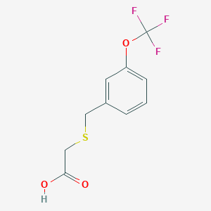 molecular formula C10H9F3O3S B2911852 2-({[3-(trifluoromethoxy)phenyl]methyl}sulfanyl)acetic acid CAS No. 901418-29-9