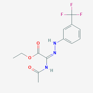 molecular formula C13H14F3N3O3 B2911879 ethyl 2-(acetylamino)-2-{(E)-2-[3-(trifluoromethyl)phenyl]hydrazono}acetate CAS No. 860787-56-0
