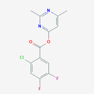 2,6-Dimethyl-4-pyrimidinyl 2-chloro-4,5-difluorobenzenecarboxylate
