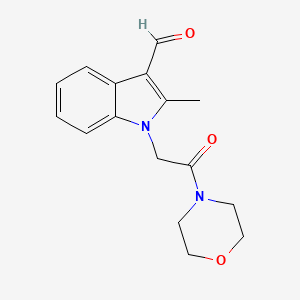 molecular formula C16H18N2O3 B2911889 2-Methyl-1-(2-morpholin-4-yl-2-oxo-ethyl)-1H-indole-3-carbaldehyde CAS No. 433707-36-9