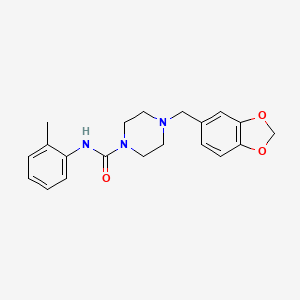 4-(1,3-benzodioxol-5-ylmethyl)-N-(2-methylphenyl)piperazine-1-carboxamide